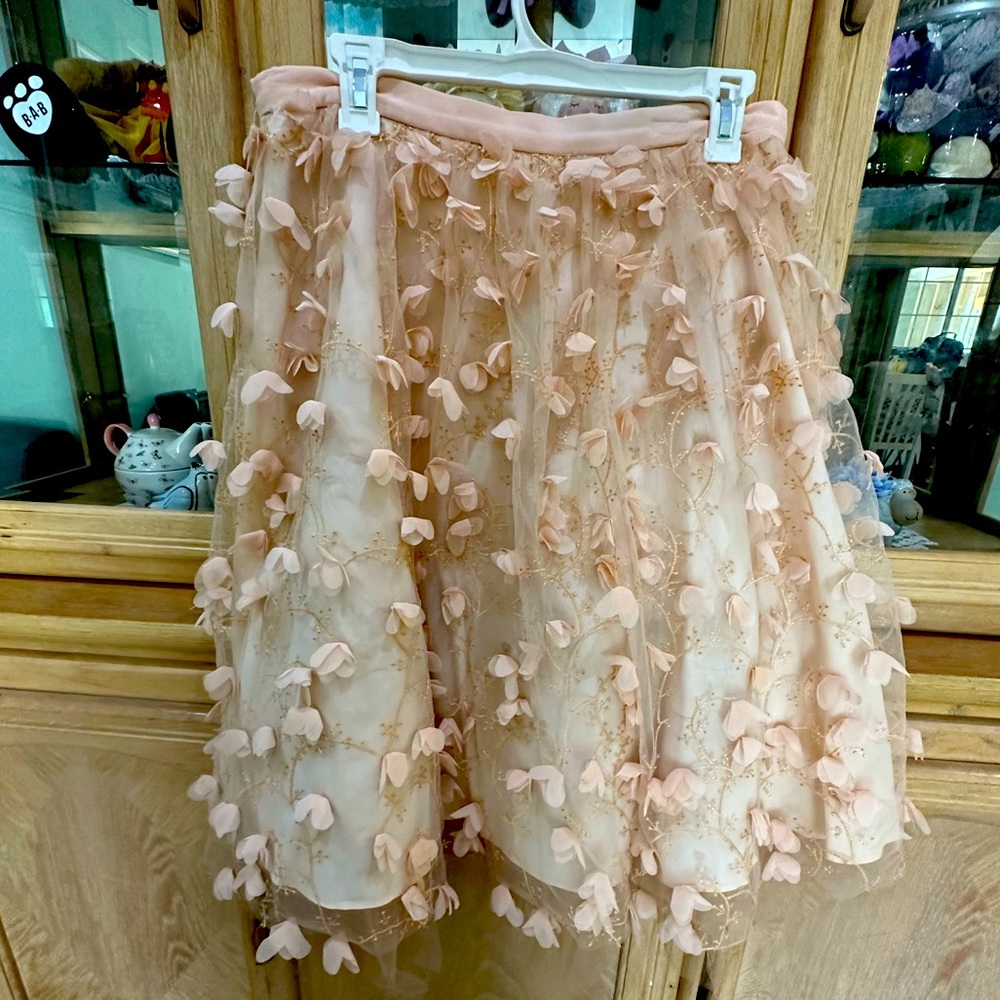 Anthropologie 3D floral skirt